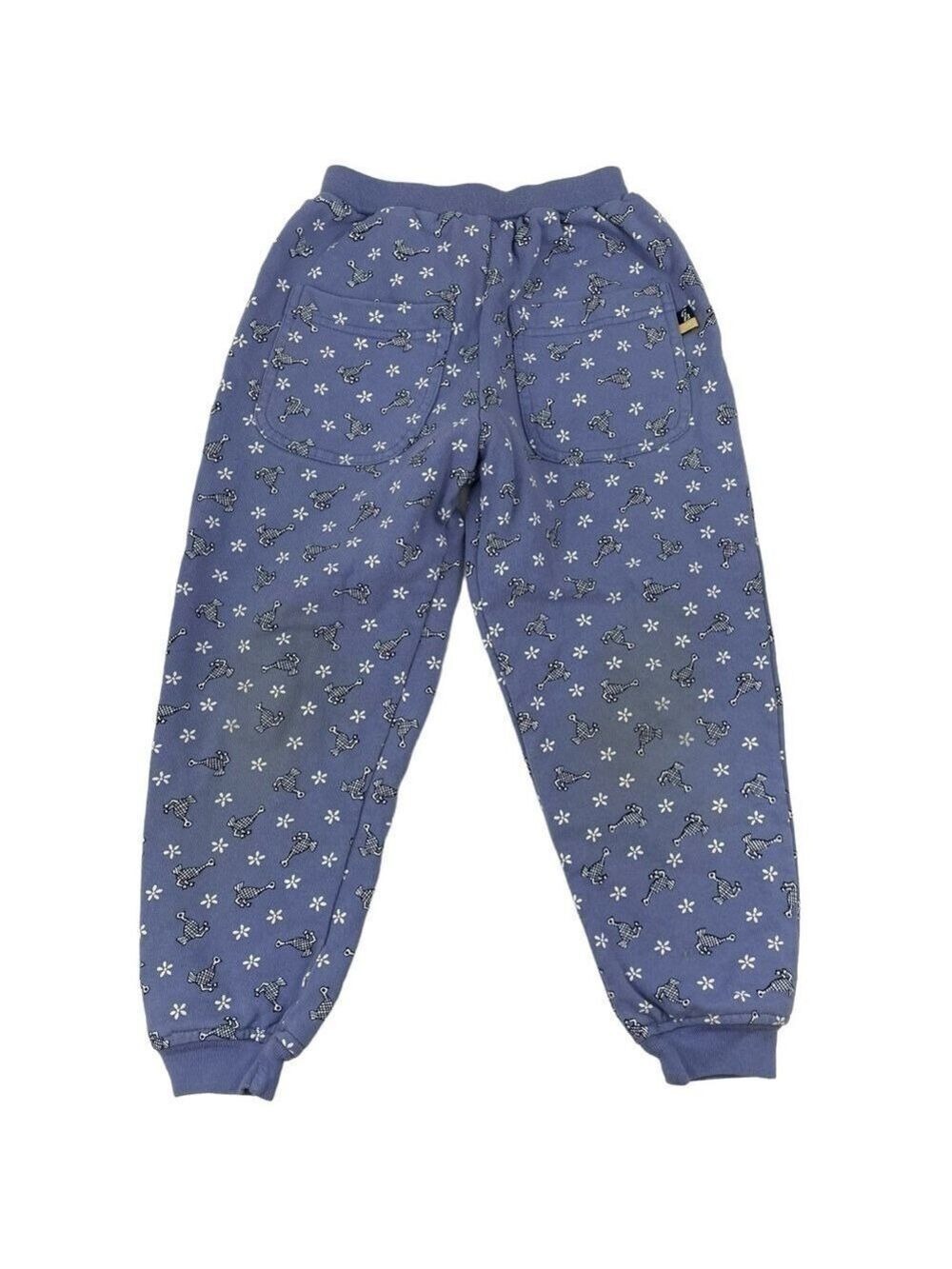 Vintage Gumboots Sweatpants Girls Sz 5 Purple Cotton Pants Cute Bird Pattern GUC